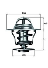 Engine Thermostat MAHLE Fits