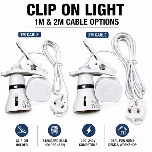 Clip light lamp bulb holder - clip,
