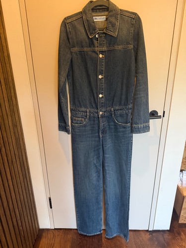 Zara blue denim jumpsuit - jumpsuit, xs