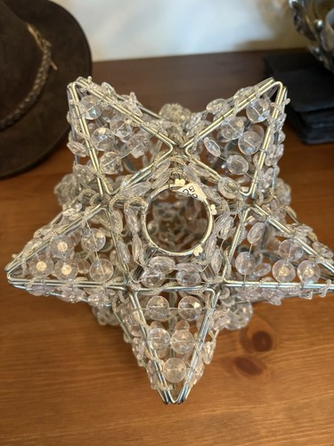 Clear beaded wire star light - clear,