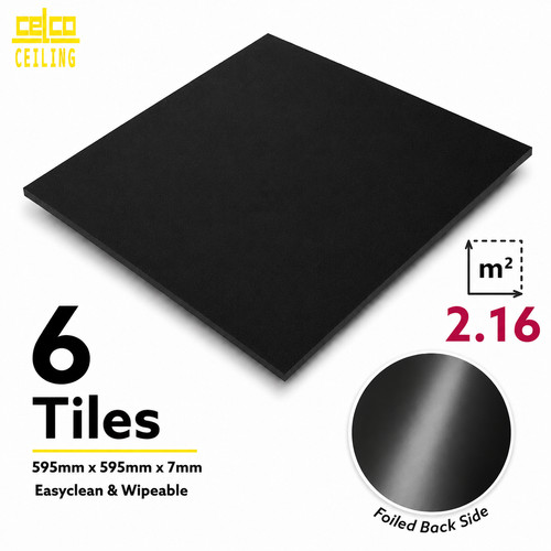 Black vinyl suspended - suspended, ceiling