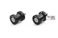 Swingarm spools M6 black Honda