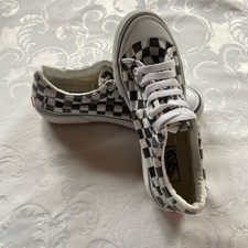 RARE VANS White & Black checkered Canvas Shoes Size : 4 UK / 5 US Men & Women
