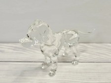 Clear Crystal Labrador Dog Figurine Ornament Collectable 1990s