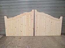 Framed wooden drive way gate, Swan neck all sizes made to order. fully boarded