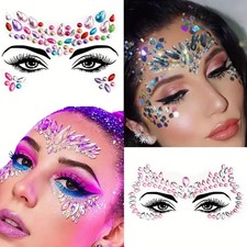 2 Set Face Jewels Stickers Face Gems Face Stickers Glitter Rhinestones Festival