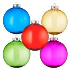Tinted glass style baubles - style,