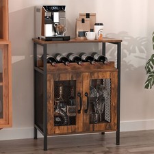 Bar Drinks Cabinet Sideboard Cupboard Buffet Kitchen Storage Wine Bottle Rack