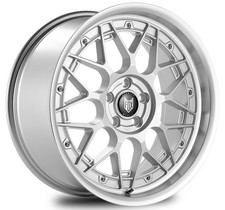 Alloy Wheels 17" Fox Hiro Silver Polished Lip For VW Golf R32 [Mk4] 02-04