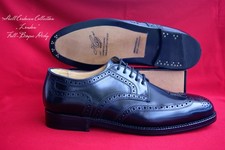 Heinrich Dinkelacker UK 10 Horse Leather Shell Cordovan London Black New OVP