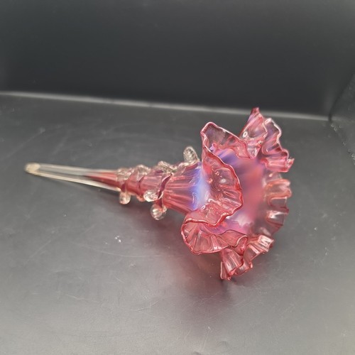 Cranberry and clear glass - cranberry,