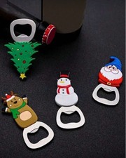 Christmas Themed Bottle Opener Fridge Magnet Random One Supplied