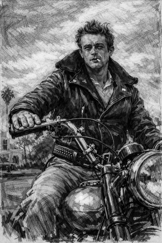 James dean rebel motorcycle - james,
