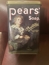 Vintage Pears Soap Bubbles Tin Box Collectable Centenary 1886-1986