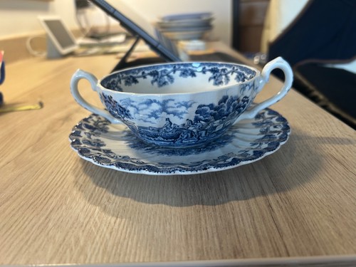 Vintage soup bowl and - , saucer