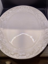 V Very Large Vintage M & S Meat Platter Fruit Moulded Boarder Rf26#03