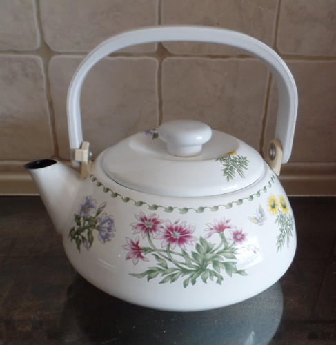 Vintage retro enamel floral - vintage,