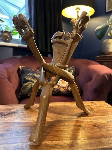Hand carved wooden folding - hand,