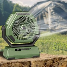 Camping Fan with LED Lantern USB Rechargeable Battery Powered Tent Fan Portable