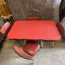 Vintage Formica and Metal Red