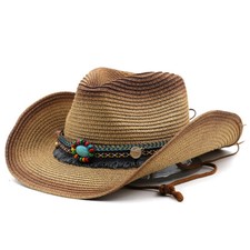 UK Straw Cowboy Hat Men Women