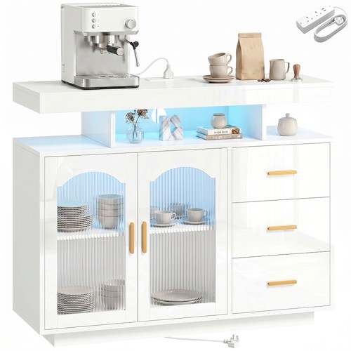 Homcom high gloss sideboard - homcom,