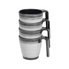 Flamefield Granite Grey Melamine Mugs