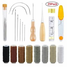 29pcs/set Upholstery Repair Kit Leather Craft Tools Leather Hand Sewing Needles