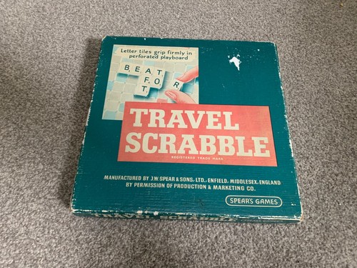 Vintage travel scrabble clip - vintage,
