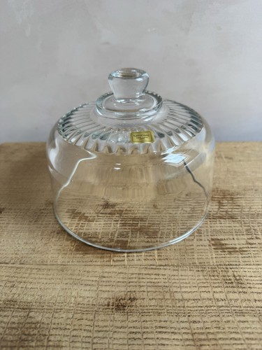 Vintage french glass cheese - french,