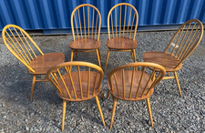 Vintage 6 Ercol Windsor Dining Chairs Mid Century Retro FREE GB DELIVERY🚚🚚🚚🚚