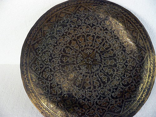 Vintage brass tray - vintage,