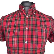 BRUTUS TRIMFIT Shirt Mens MEDIUM Short Sleeve in Red Check