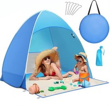 Beach Tent Pop Up Small for 2-3 People Sunshade Beach Tent Canopy Lightweight