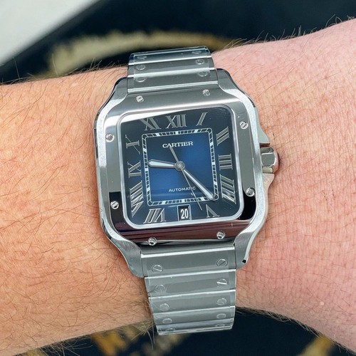 Cartier santos blue dial - santos,