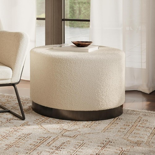 Lara ivory boucle - lara, pouffe