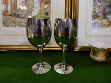 pewter goblets x 2 made by