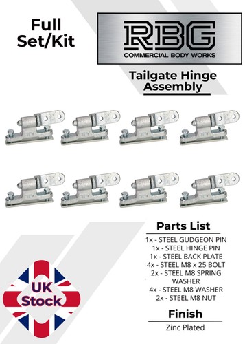 Tailgate hinge assembly - 8x,