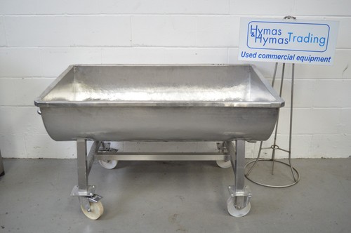 Stainless steel trough - steel, half