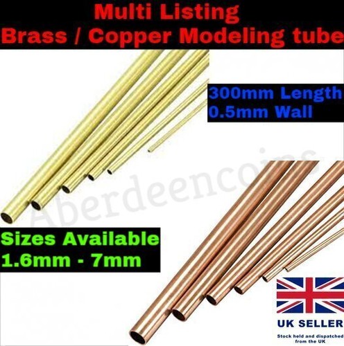 Brass tube pipe tubing 300mm - brass,