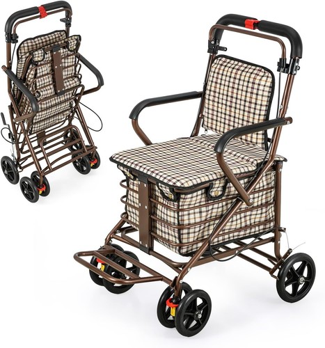 Foldable shopping trolley with - shopping,