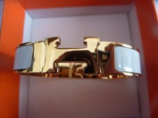 Hermes Clic H Bracelet White