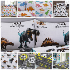 Kids Duvet Cover Set Poly Cotton Bedding Single Double Boys Girls Bed Quilt Cove