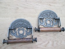 vintage Victorian old Cast Iron bathroom Wc Washroom Loo Toilet  Roll Holder