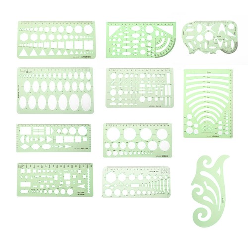 Green plastic template - green,