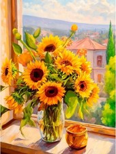 TISHIRON Paint by Numbers for Adults, Moon Floral Adult Paint by Number Kits on 