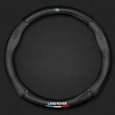 15"PULeather+CarbonFiber Steering Wheel Cover X1For 1927-2025 Land Rover AllCars