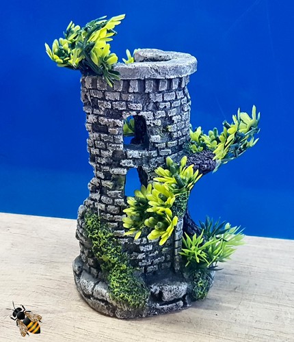 Aquarium castle tower ornament - aquarium,