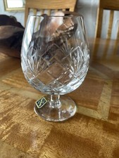 Royal Brierley Braemar Cut ,Crystal Brandy Glass  ex condition. Signed 1st