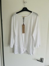 Phase Eight 100% Linen White Top  – UK 10 (Fits 12–14) – New With Tags